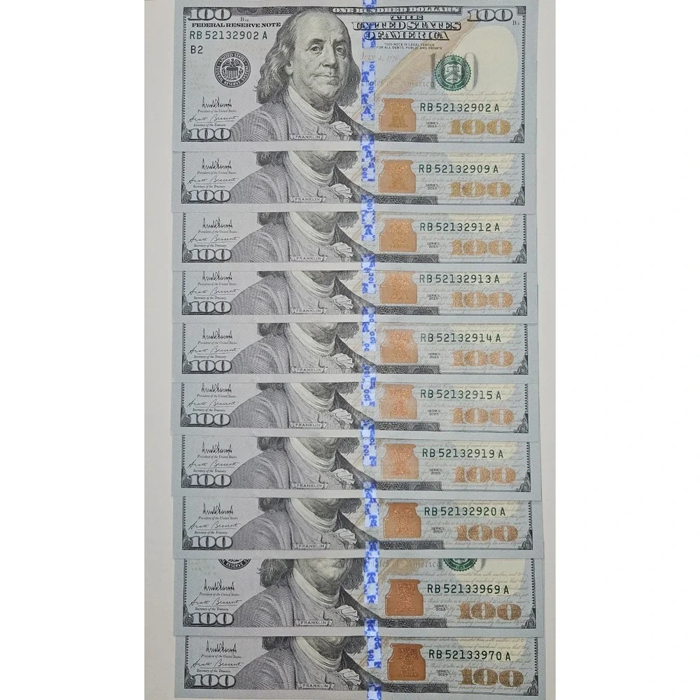 RARE-Uncirculated 100 USD w/President Donald Trump Signature-Series 2025 (B187)